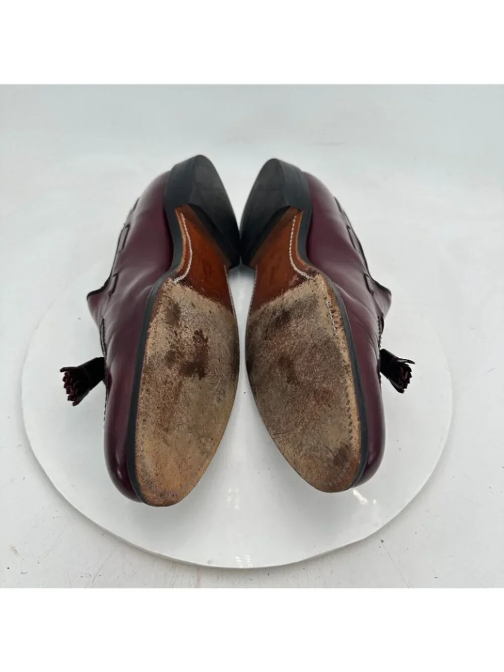 Allen Edmonds Grayson Men Size 11.5B Brown Leather Tassel Loafer Dress Shoes